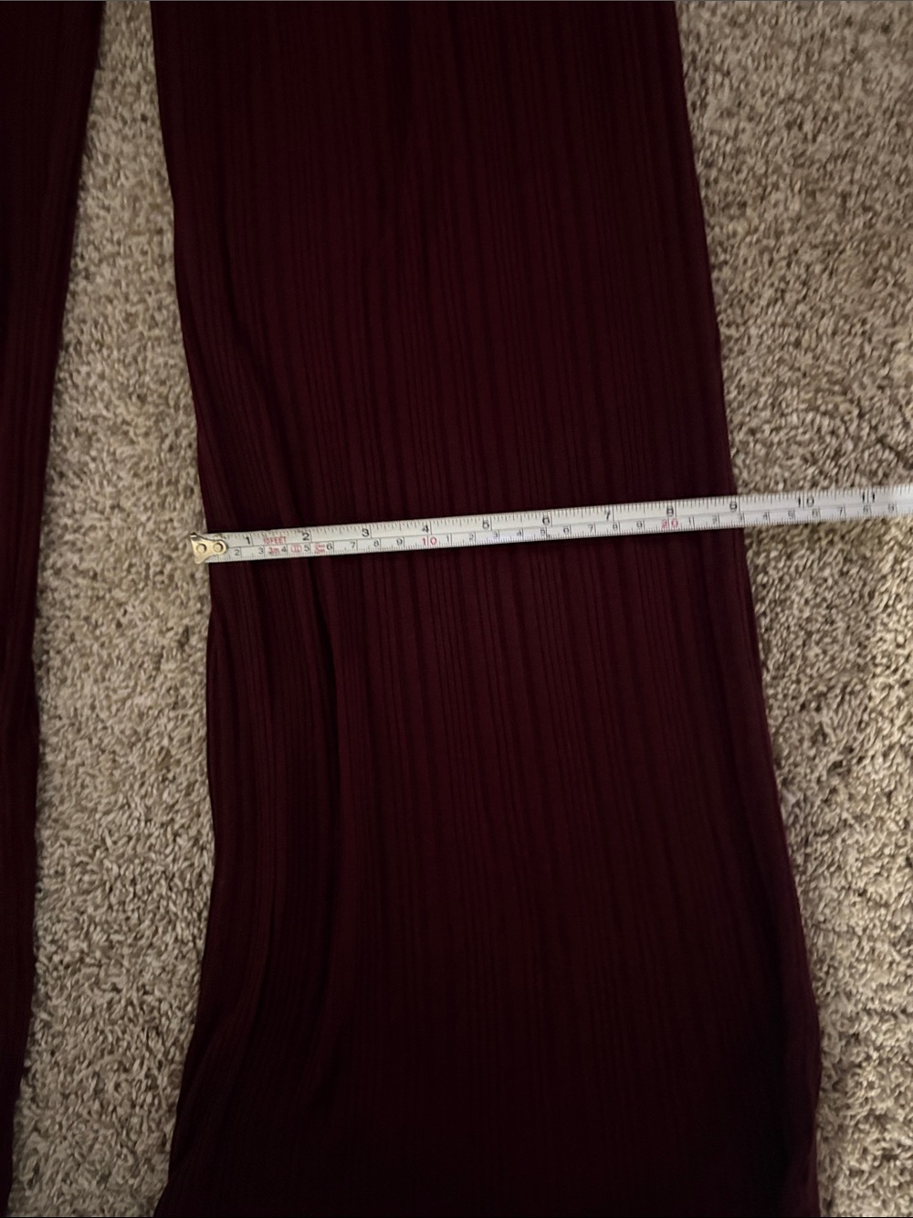 Tommy Hilfiger Ribbed Sleepwear Top in Burgundy - Picture 4 of 4